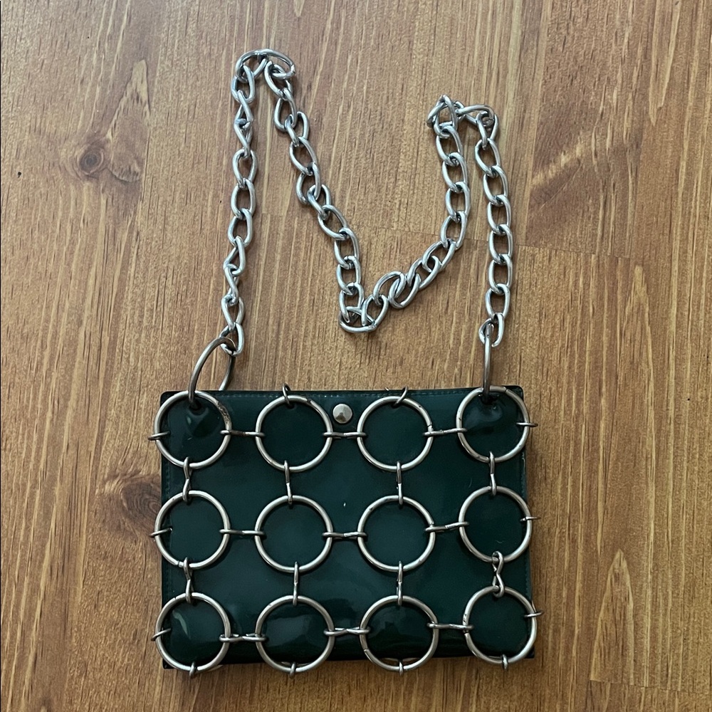 Vintage 1968  Green Chain-Link Purse